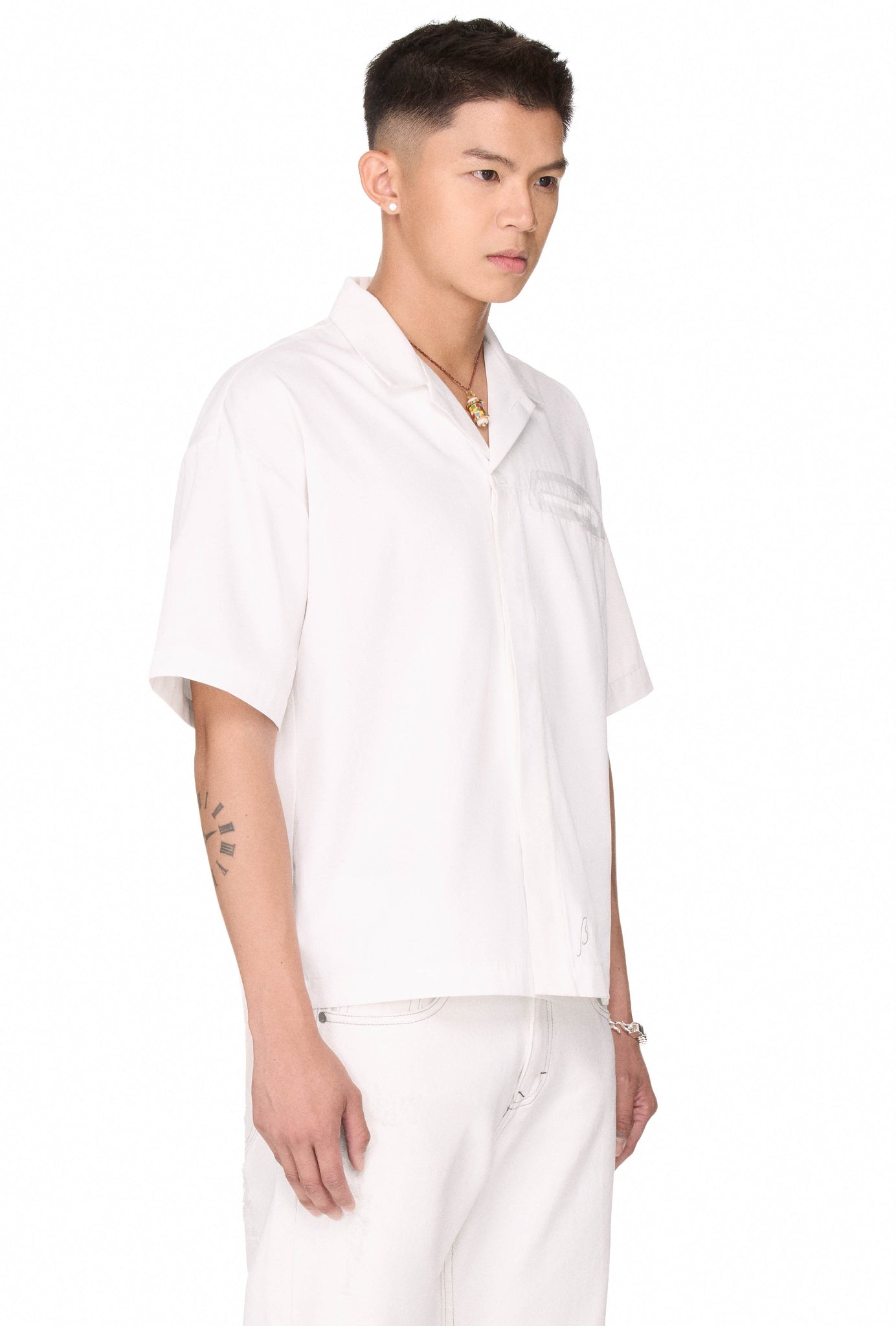 The Beuter Appliqu�� Button Up Shirt - White