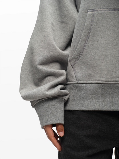 Wearetheprivate Gray Hoodie Embroidered Logo