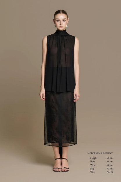 Huong Boutique Translucent Two-layer Skirt