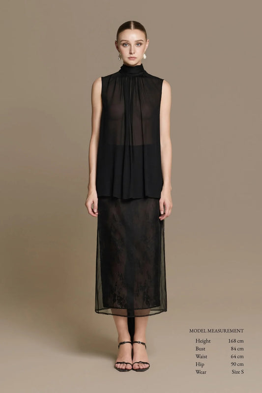 Huong Boutique Translucent Two-layer Skirt