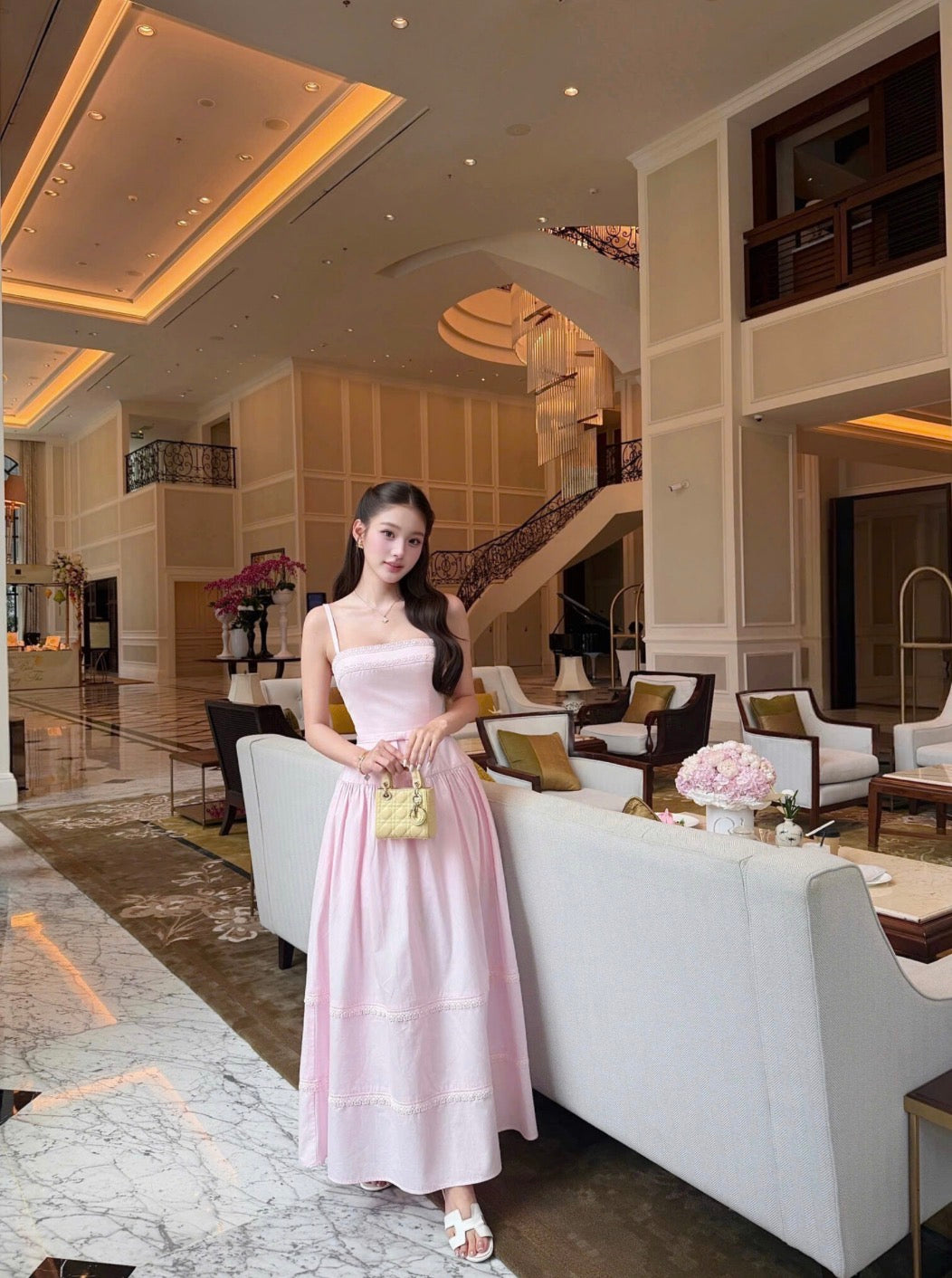 Chouchou Roselle Bow Midi Dress