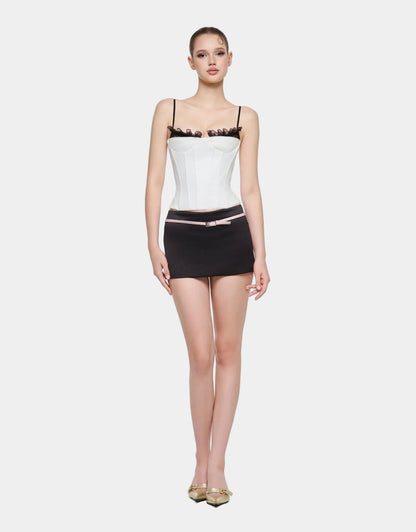 Eminist Lace Corset - Belted Mini Skirt