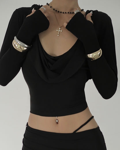 Crescent Raven Top