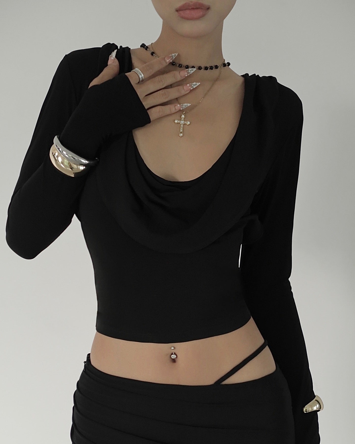 Crescent Raven Top