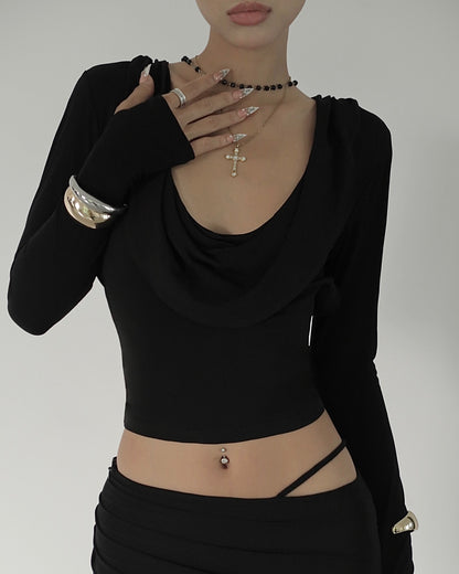 Crescent Raven Top