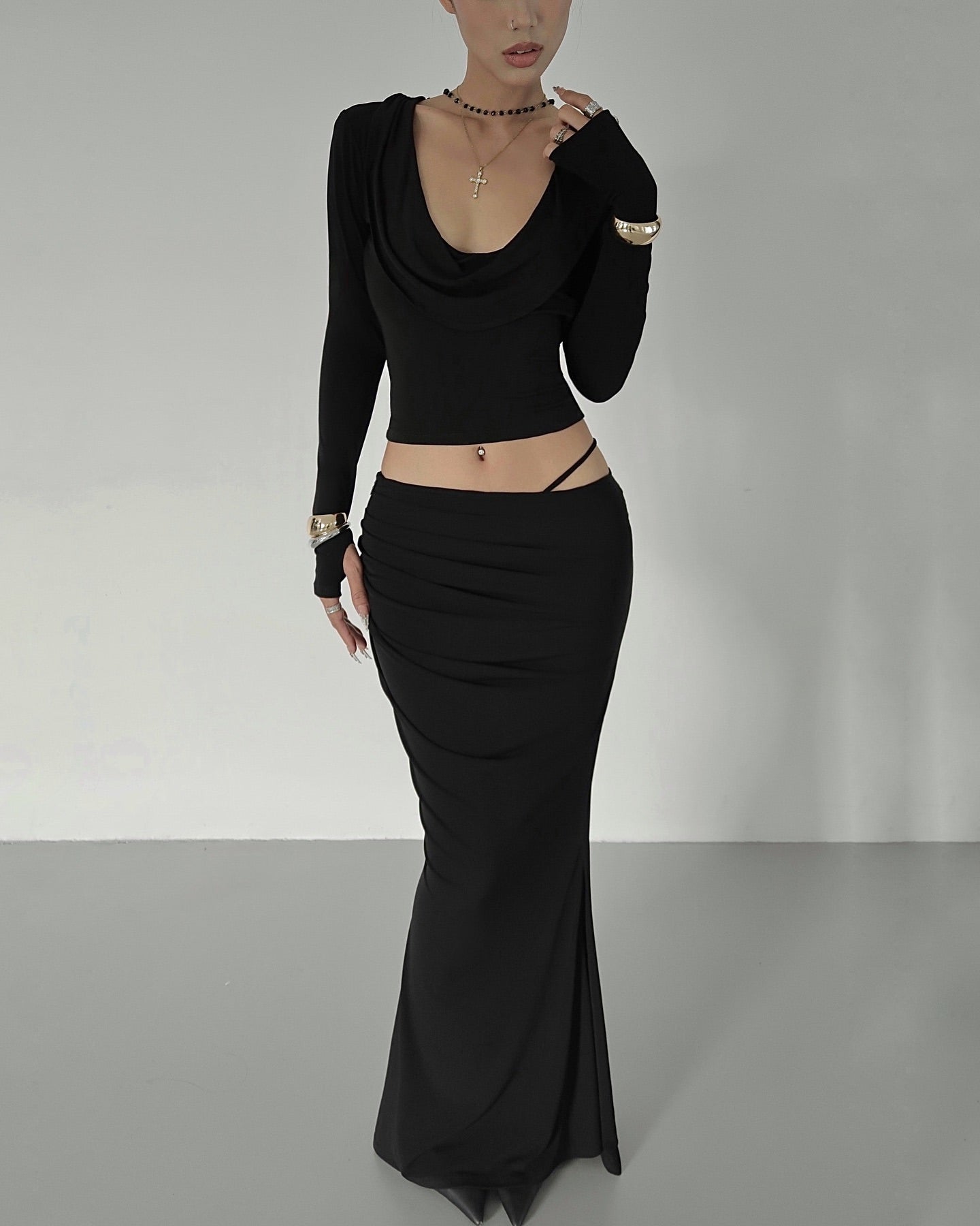 Crescent Raven Top