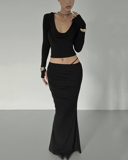 Crescent Raven Top