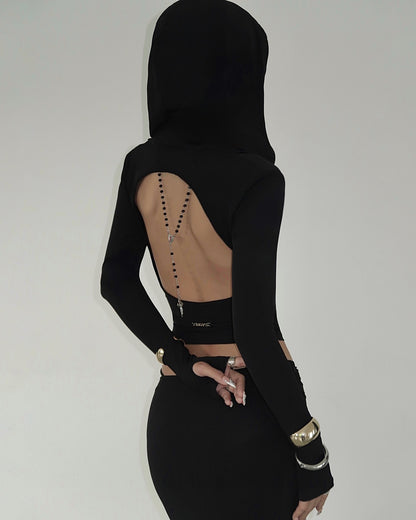 Crescent Raven Top