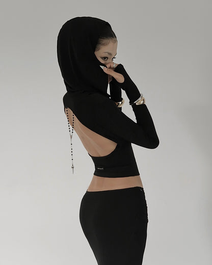 Crescent Raven Top