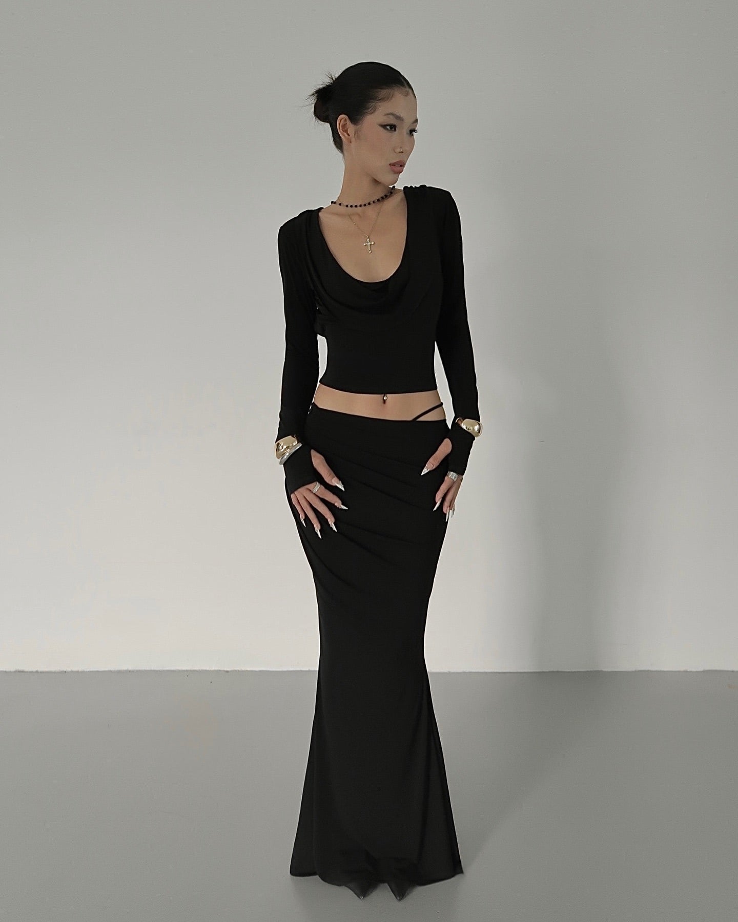 Crescent Raven Top