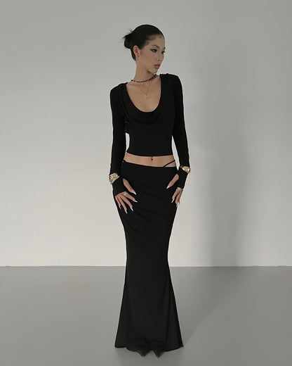 Crescent Raven Top