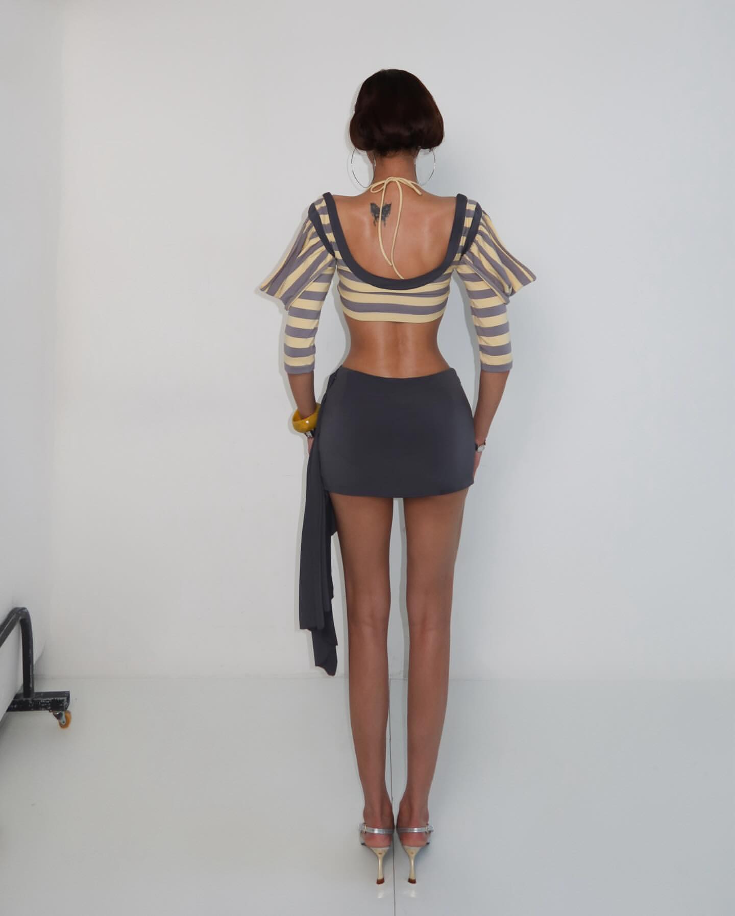 Lussera.Vita Button Stripe Top