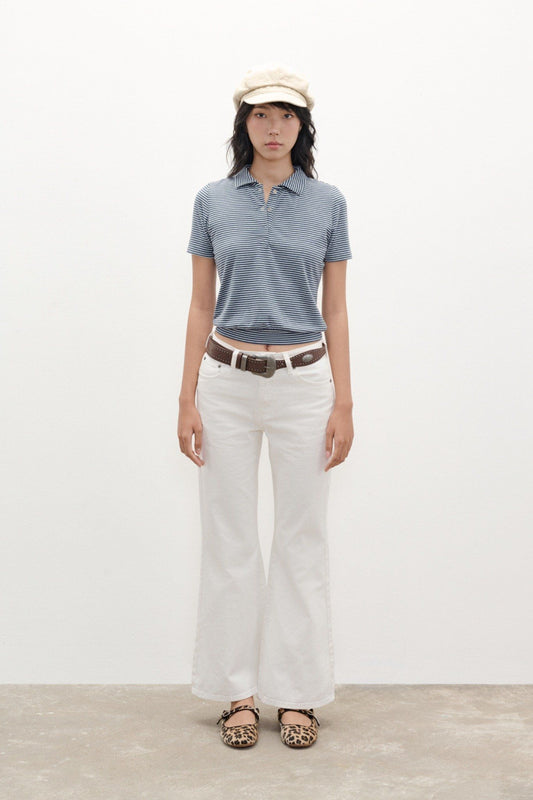 Libe Blue Striped Polo Top (Pre-order)