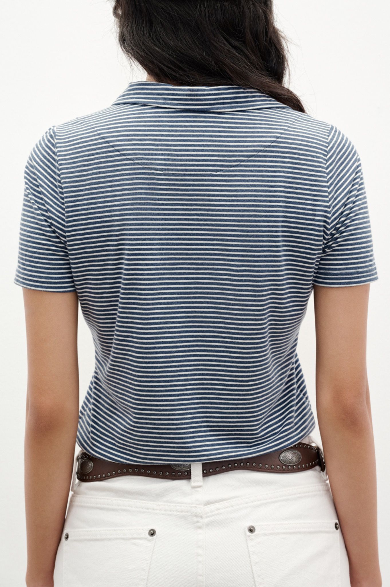 Libe Blue Striped Polo Top (Pre-order)
