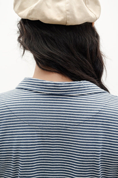 Libe Blue Striped Polo Top (Pre-order)