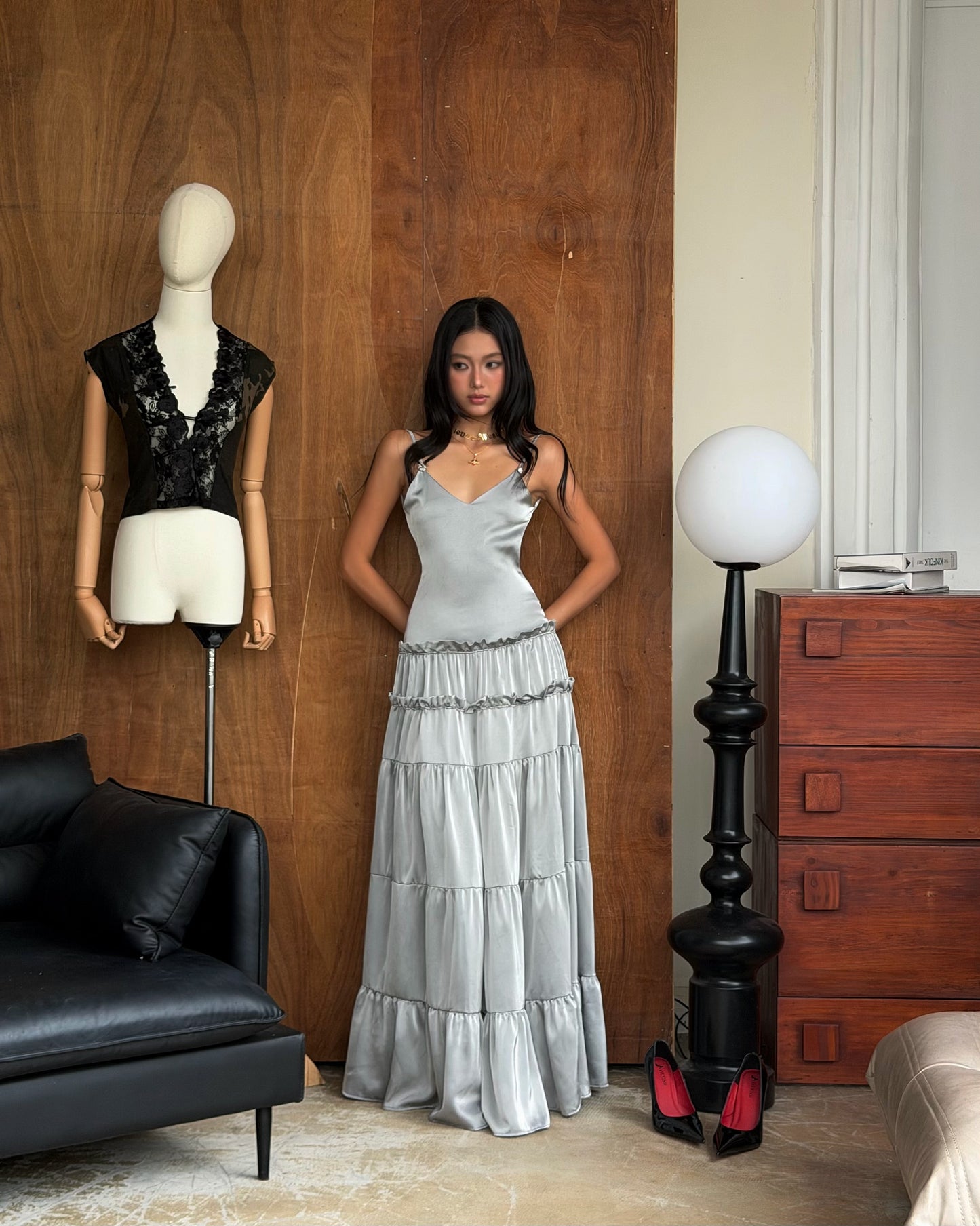 Tinymood Silver Long Dress