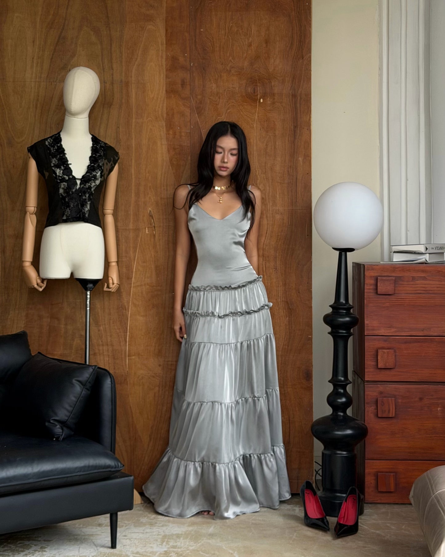 Tinymood Silver Long Dress