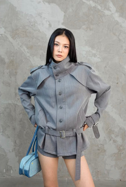Cera Trench Coat Grey