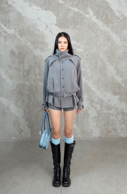 Cera Trench Coat Grey
