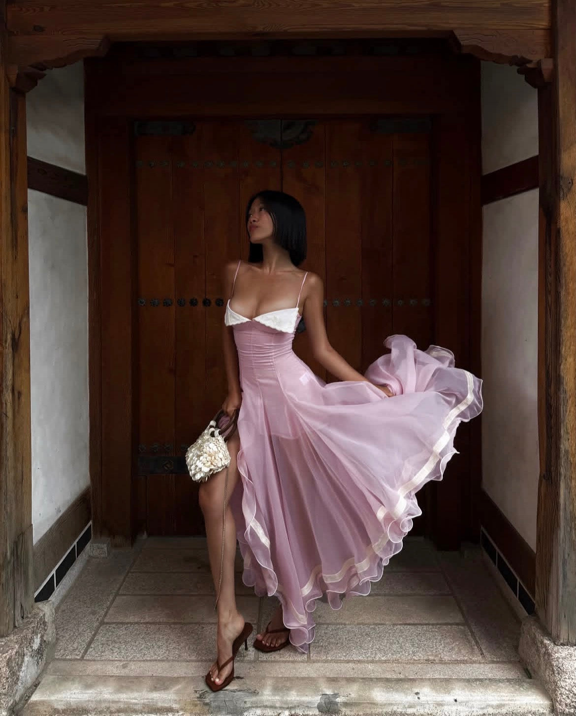 Huelleyrose Liane Dress Pink