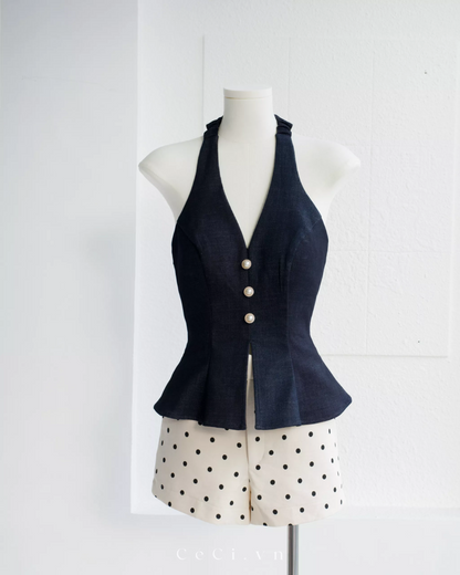Ceci Amora Short - Ivory Polka