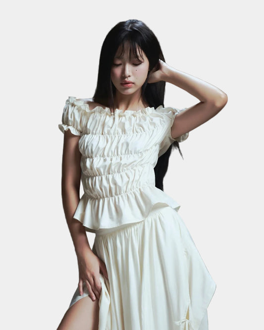 Bunny Hill Dawsey Top (Ivory) - Delivery in 48h