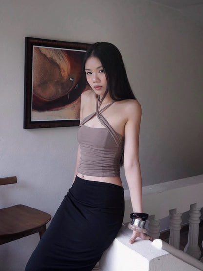 Odode Long Halter Top