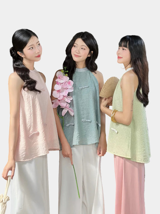 Mieufashionista Bow Halter Top An Nhien
