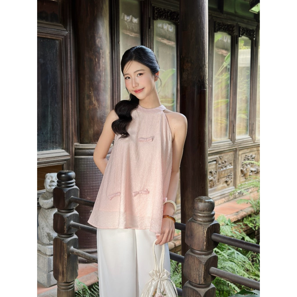 Mieufashionista Bow Halter Top An Nhien