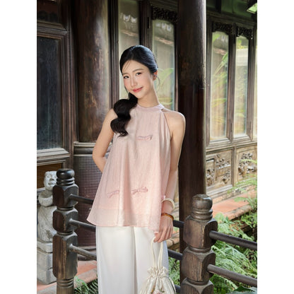 Mieufashionista Bow Halter Top An Nhien