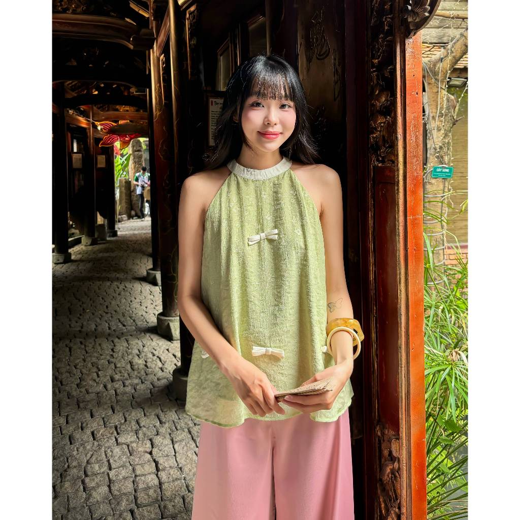 Mieufashionista Bow Halter Top An Nhien