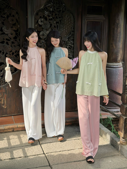 Mieufashionista Bow Halter Top An Nhien