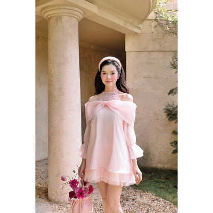 Aguja Anh Giao Floral Halter Dress (Pre-order)