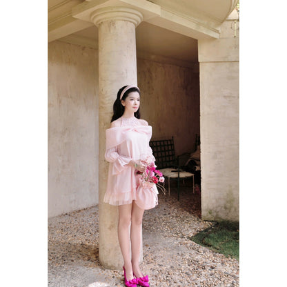 Aguja Anh Giao Floral Halter Dress (Pre-order)