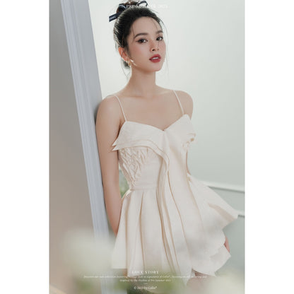 Colin Pleated Bust Cami Top With Flowy Hem