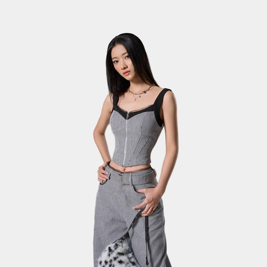 Cera Wide Strap Corset Top
