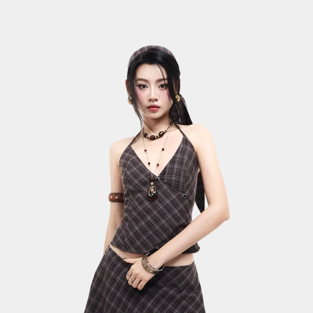Tus.Atelier Hope Plaid Camisole