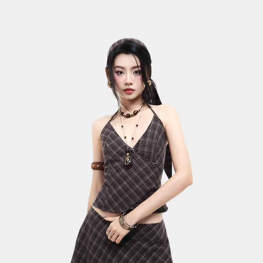 Tus.Atelier Hope Plaid Camisole