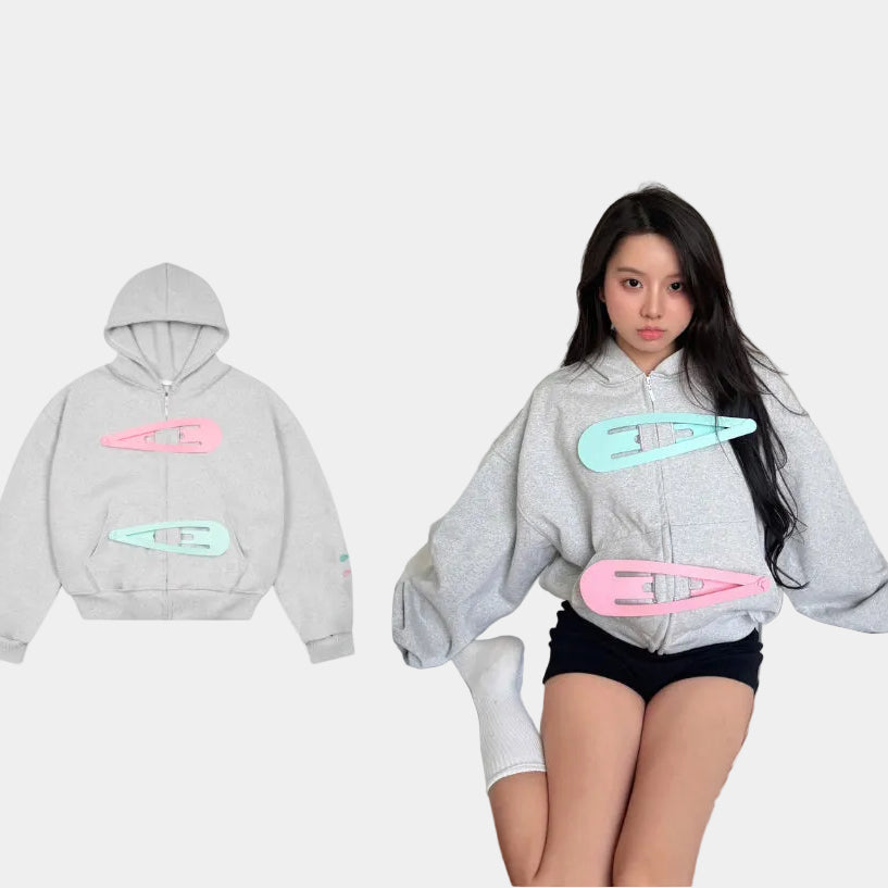 Calem Club Hoodie Jacket With 2 Large Zippers