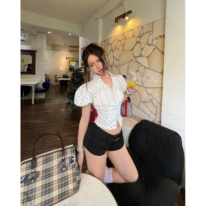 Cera Zip Pleated Shirt