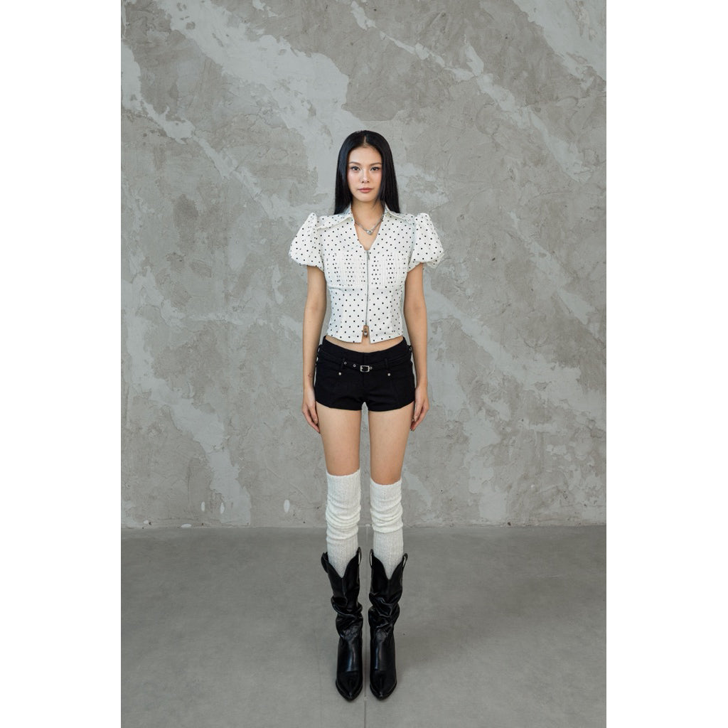 Cera Zip Pleated Shirt