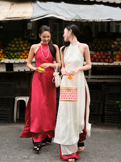 Mieufashionista Modern Halter Ao Dai Ngoc Diep