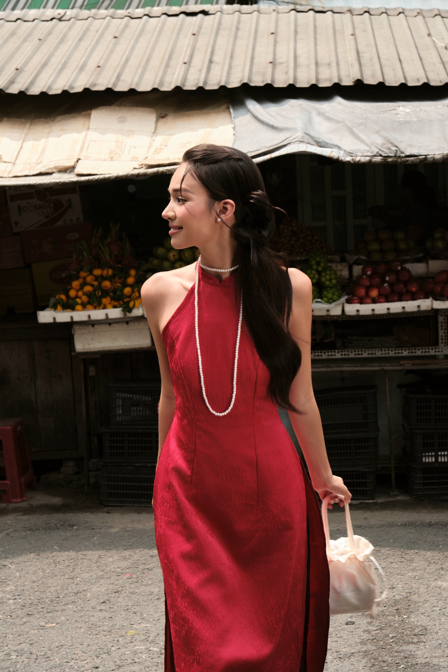 Mieufashionista Modern Halter Ao Dai Ngoc Diep