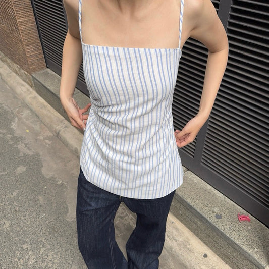 Aufra Studio Striped Crossover Camisole