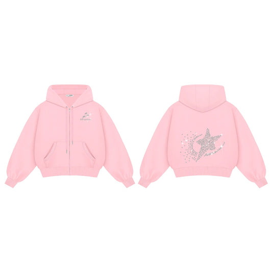 Kill System Glitter Zip Hoodie Super Star