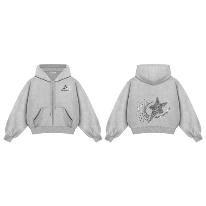 Kill System Glitter Zip Hoodie Super Star