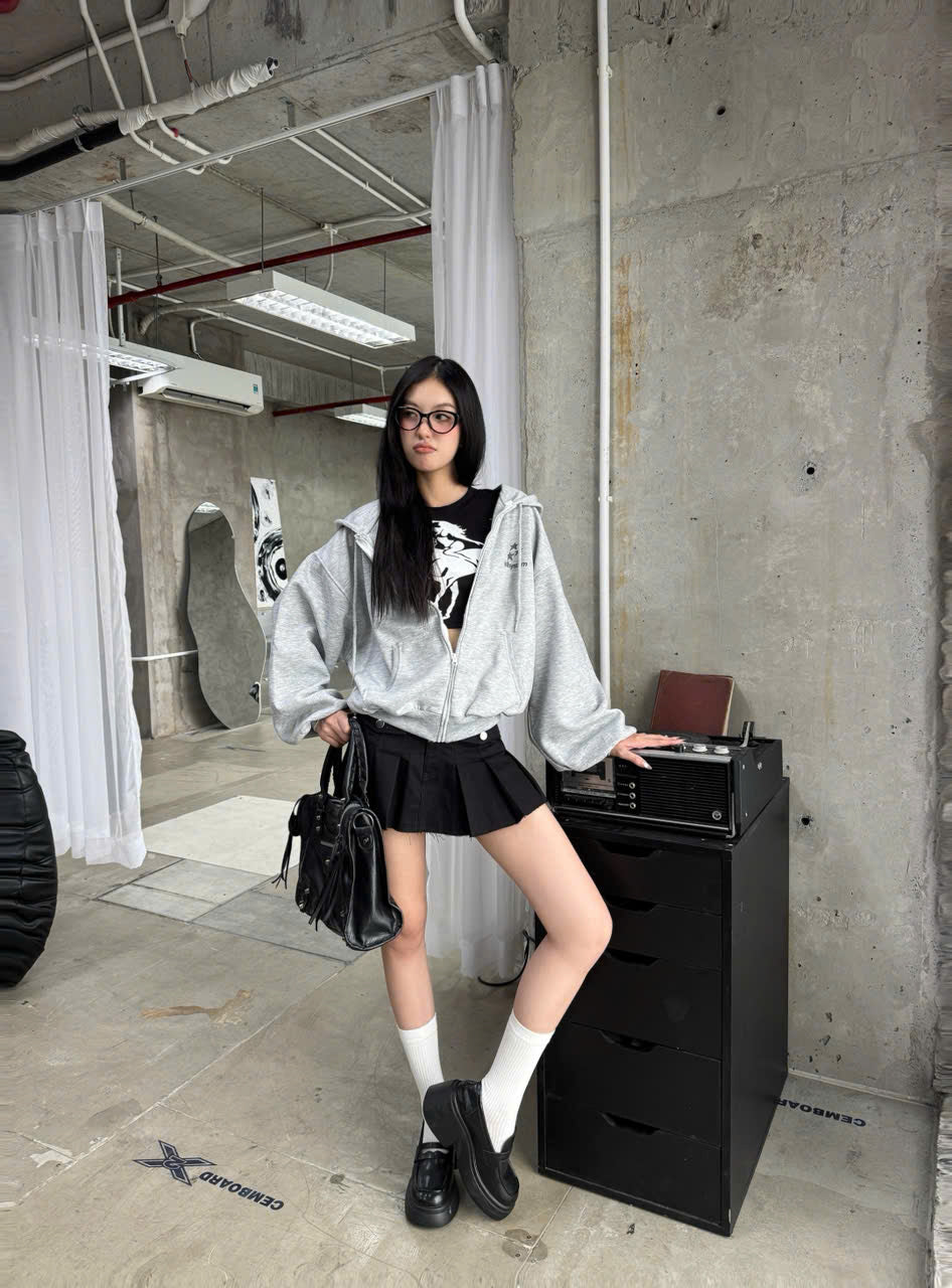 Kill System Glitter Zip Hoodie Super Star