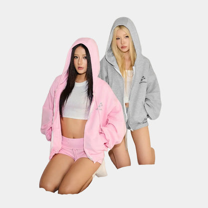 Kill System Glitter Zip Hoodie Super Star