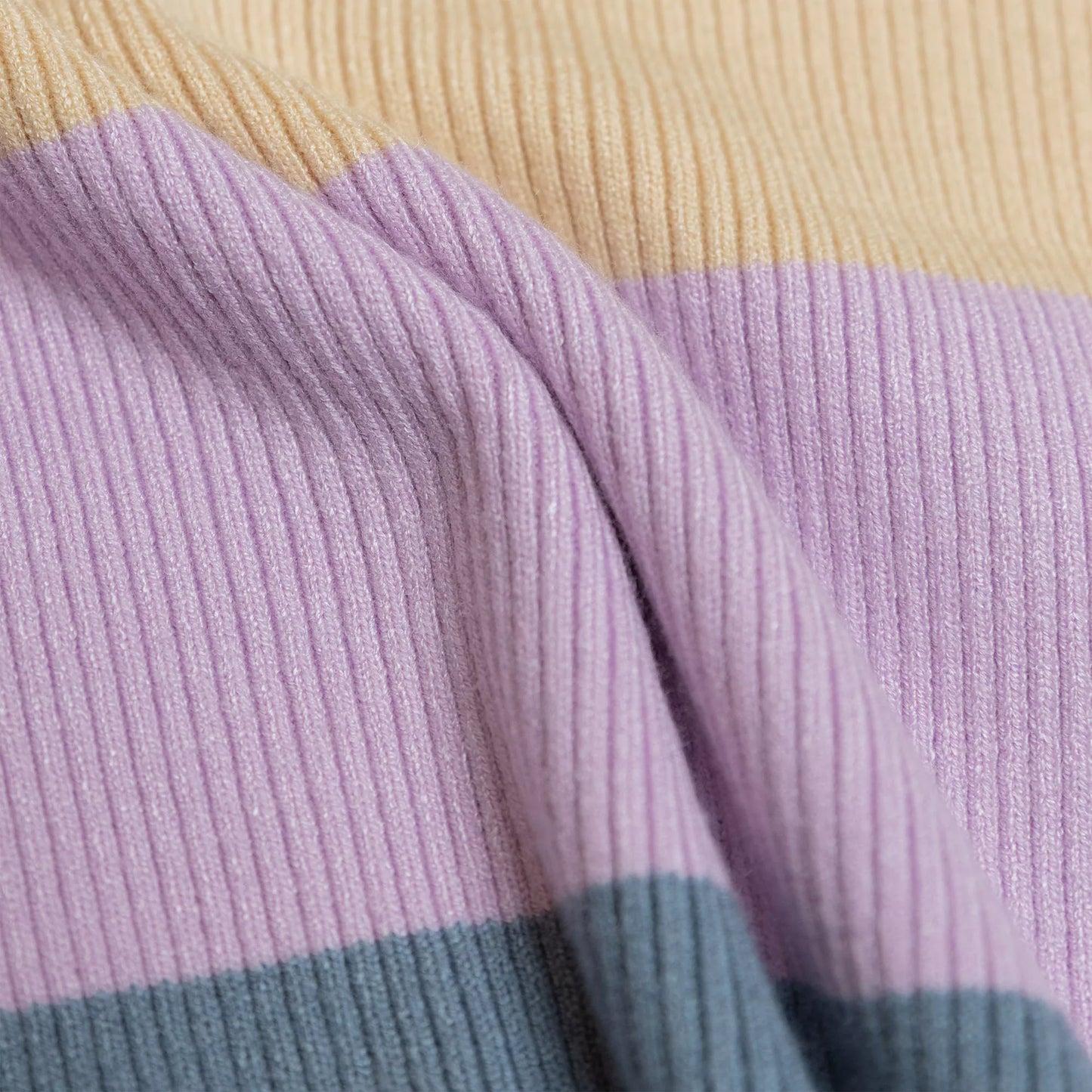 Ceci Purple Striped Knit Top