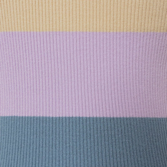 Ceci Purple Striped Knit Top